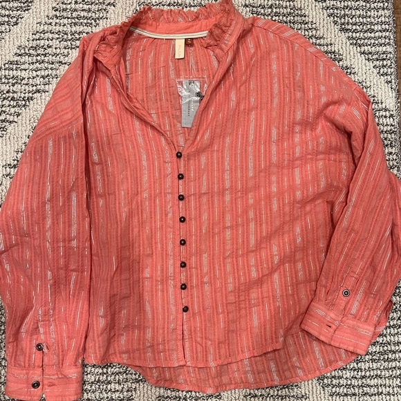 Anthropologie Pilcro oversized Boho Cottage blouse - Picture 11 of 14